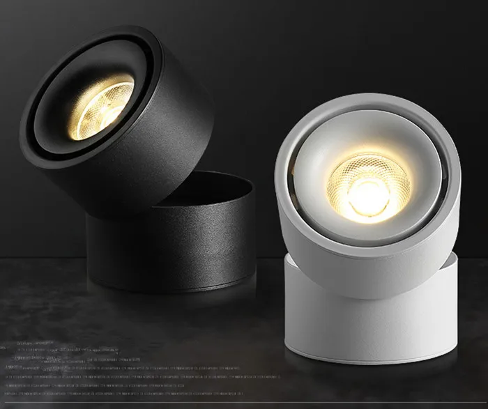 Luzes de Teto Lâmpadas de Teto de Led Graus de Rotação Luzes da Trilha Luz de 360 Dimmable Levou 12 w Superfície Montado Spot 1 Pcs Cob 3 1 pcs Dimmable LEVOU Luzes de Teto