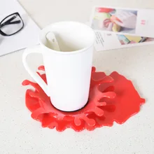 Mustard Blood Shaped Spoon Rest Mustard Style Kitchen Cooking Cup Mat Tablewarepad Kitchenware Holder Utensil supply response of rapeseed mustard