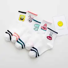 Модная одежда с героями мультфильма; милые короткие носки женские Харадзюку младенческие милые носки до лодыжки хипстер скейтборд лодыжки смешные носки для женщин