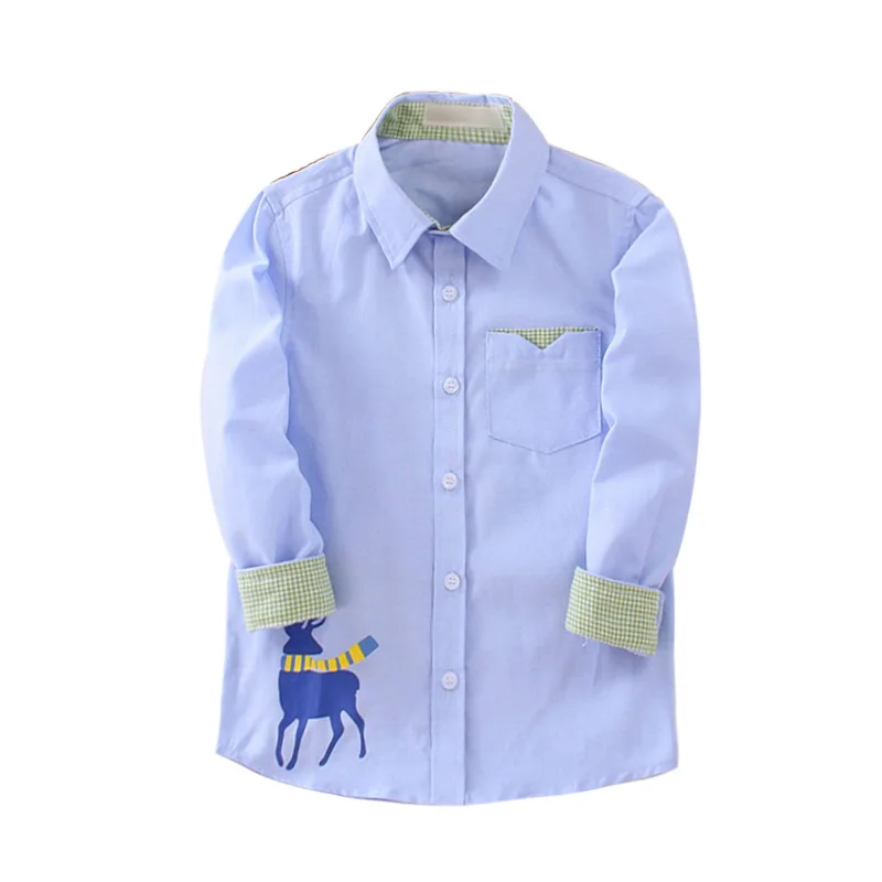 Весенний костюм для мальчиков одежда из хлопка с героями мультфильмов детская Рубашка нарядная рубашка для джентльмена Детские рубашки с длинными рукавами canonicals
