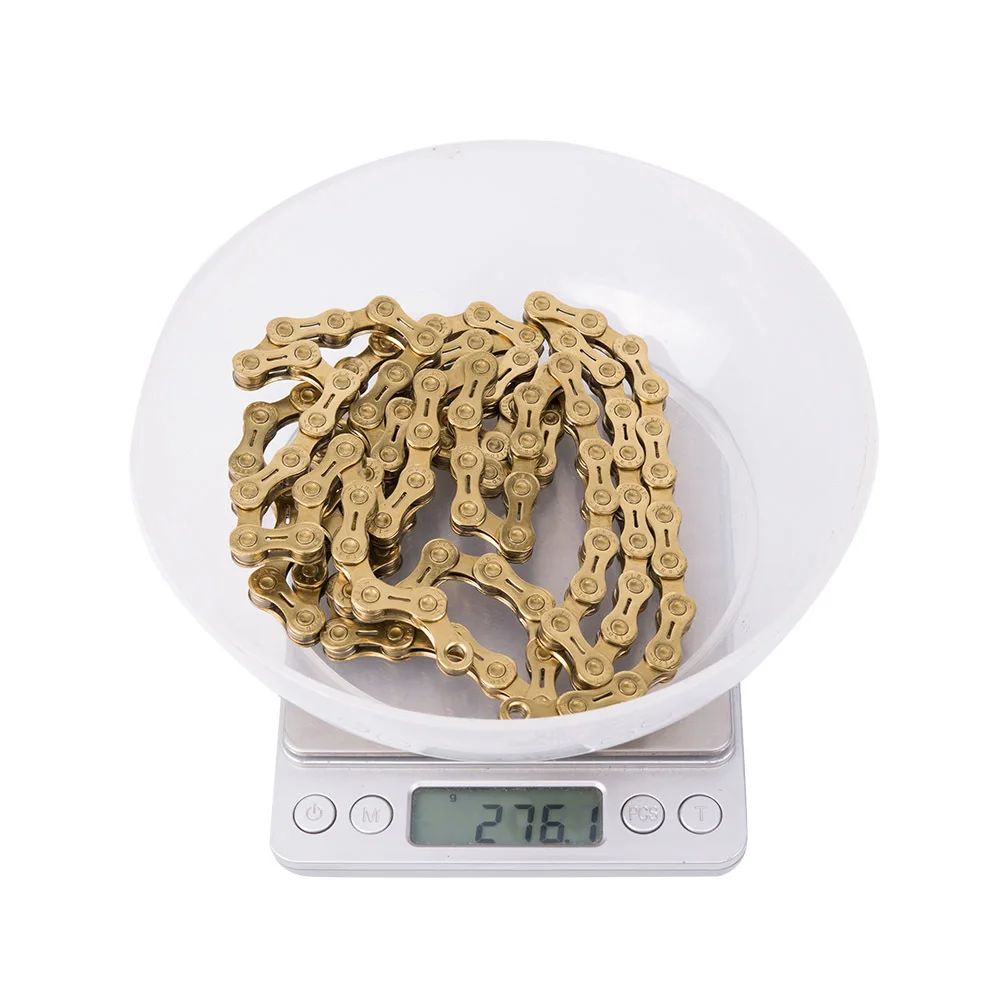 Cheap ZTTO/ MTB Golden Semi Hollow SL Chain Mountain Bike Road Bicycle Parts Durable Gold 10s 20 s 30 v 10 Speed For shimano KMC 5