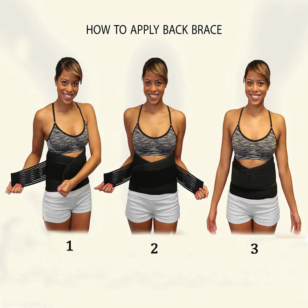 Brand New Deluxe Neoprene Double Pull Lumbar Lower Back Support Brace