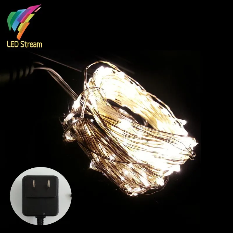 100 240vac us plug ul adapter 10m 100 led silver color plug adapter for christmas lights