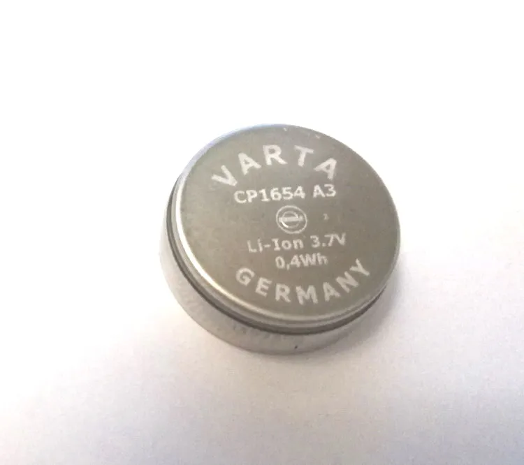 Var Ta Cp1654 A3 Coin Cell Battey Rechargeable 3.7v Liion 4.2v 120mah