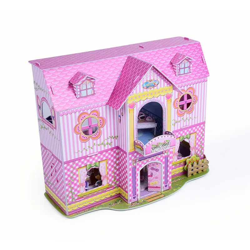 

3D Puzzle 3D Construction Princess Castle Puzzle Toy Paper Material Baby Gift Children Girl Educational Home Desk Decoration