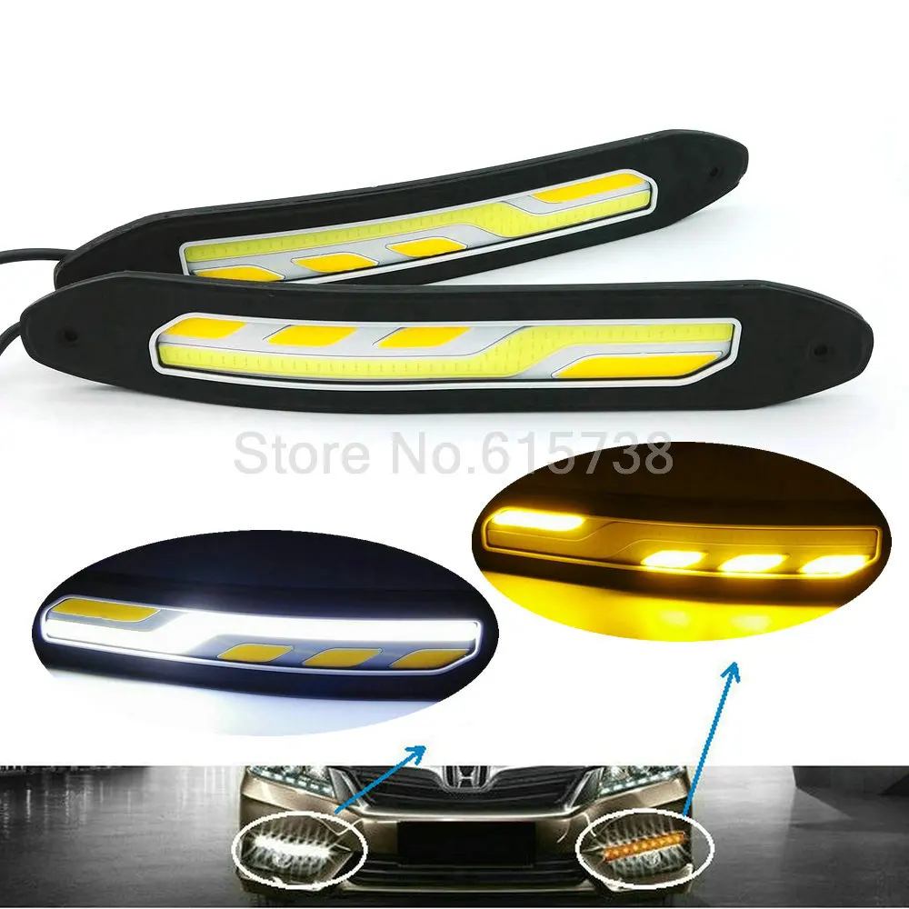 COB LED DRL Daytime Running Light car lights For Universal Car 100