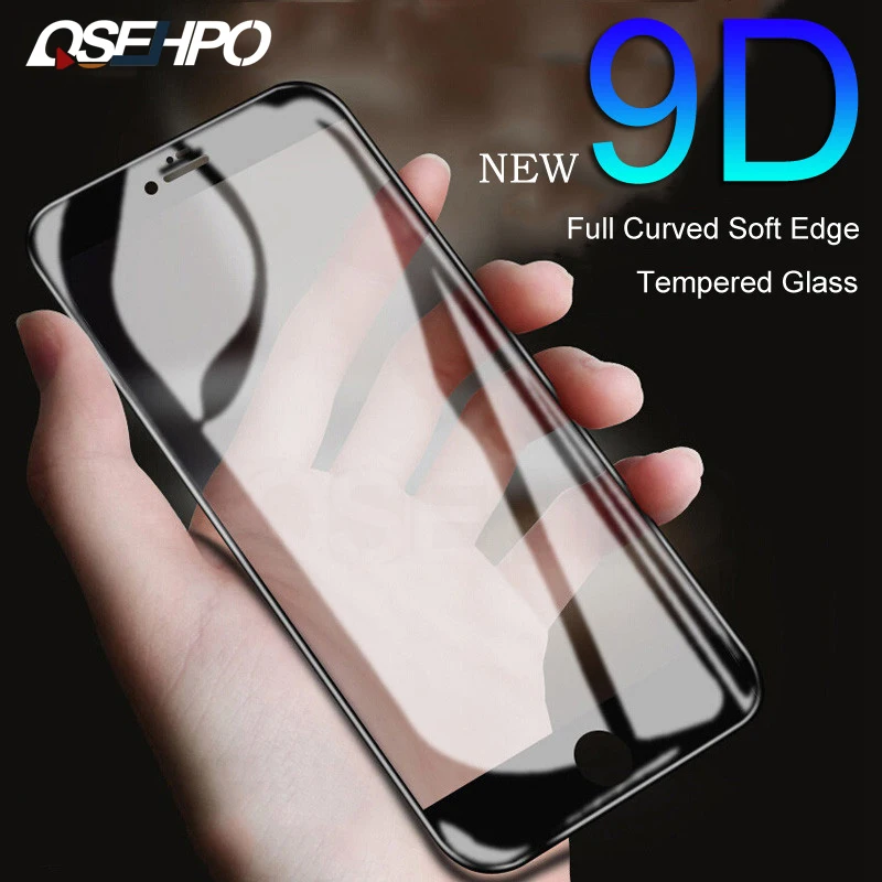 

9D Curved Full Cover Tempered Glass For iPhone 6 6S 7 8 Plus X Screen Protector Glass On iPhone 7 8 XS XR XS Max Protective Film