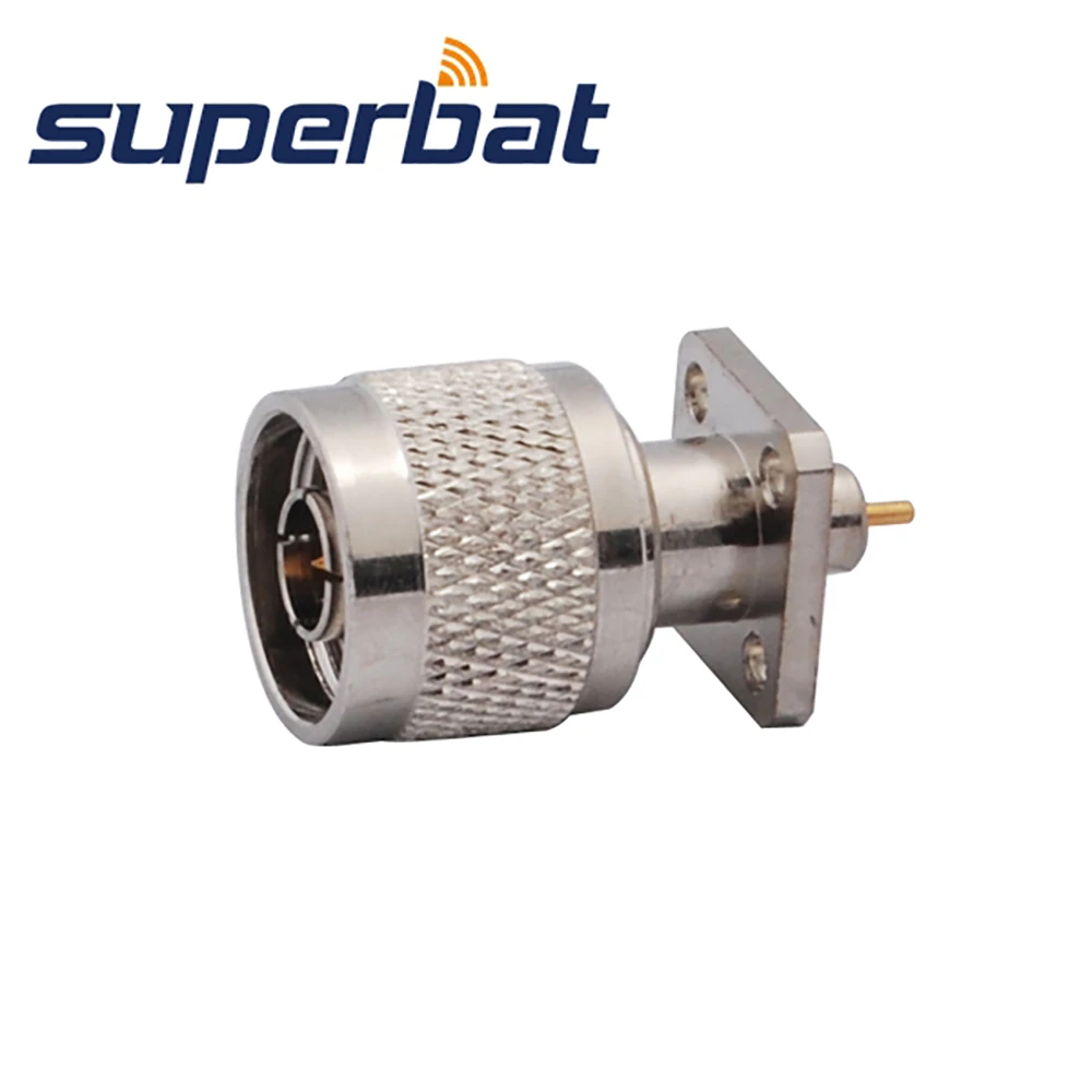 Panel Mount Male RF Coaxial Connector with Solder Post Terminal