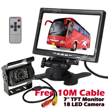 7" TFT LCD Color HD Rear View Monitor Backup Cameras 18 IR LED Night Vision Waterproof Rearview Reverse Camera for Truck RV Bus 7" TFT LCD Color HD Rear View Monitor Backup Cameras 18 IR LED Night Vision Waterproof Rearview Reverse Camera for Truck RV Bus
