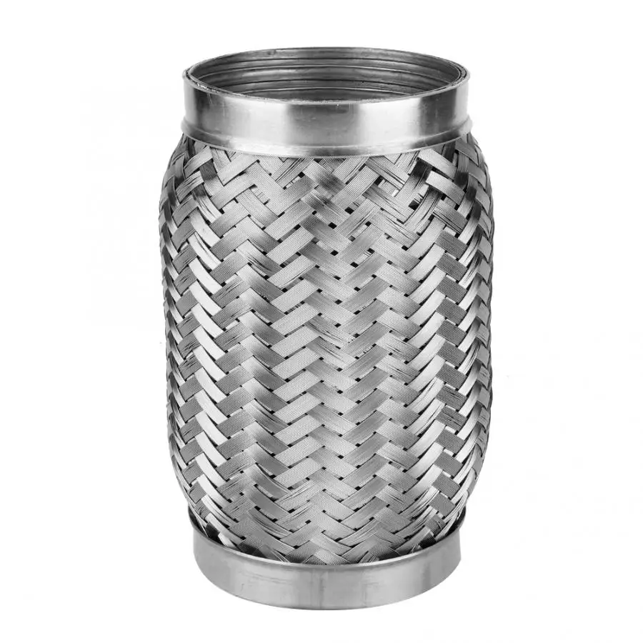 

3 x 6inch Stainless Flexi Pipe Flexible Exhaust Stub with Internal Corrugated Pipe 304 stainless steel Exhaust Stub