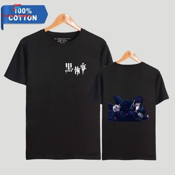 

2019 New style Black Butler Print 100% Cotton t-shirts Women and Men Clothes 2019 Hot Sale summer Short Sleeve T-Shirts K-pops