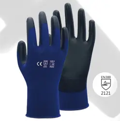 Супер мягкие защитные перчатки 18 калибра окрашивания нейлон с ПУ ESD безопасности перчатки ПУ Антистатические Рабочие Перчатки