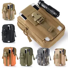 Universal Outdoor Tactical Holster Military Molle Hip Waist Belt Bag Wallet Pouch Purse Phone Case with Zipper for iPhone 7 Plus