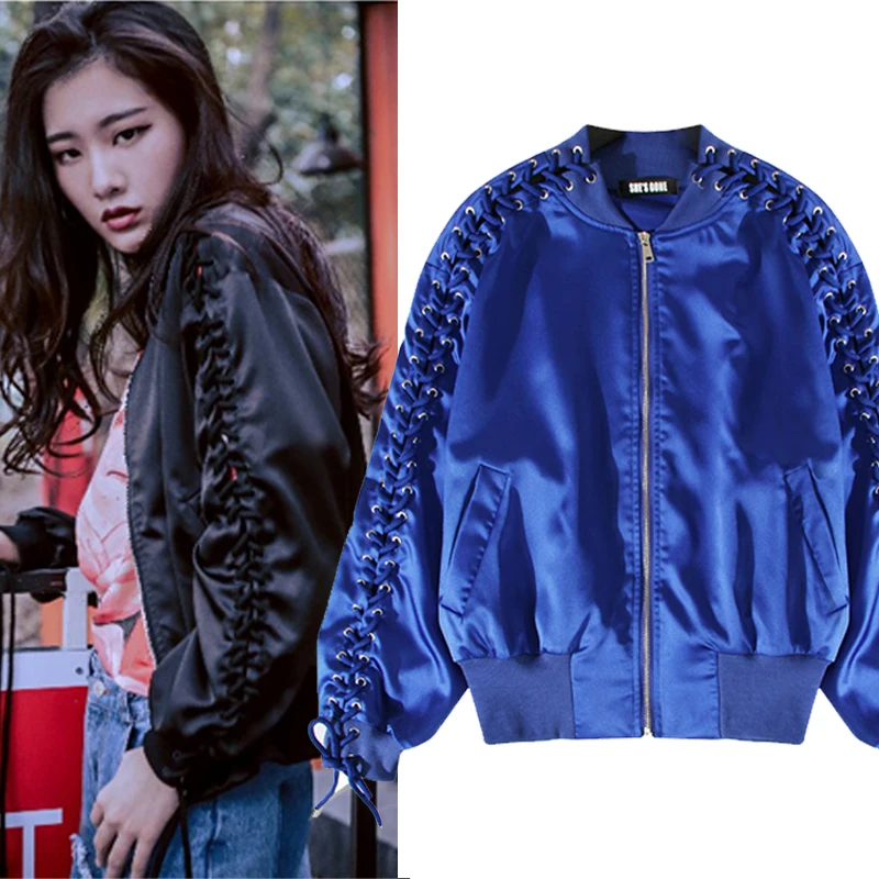 2017 Spring Raglan Sleeve Straps Loose Coat Move Style Women Basic Coats New Fashion high street