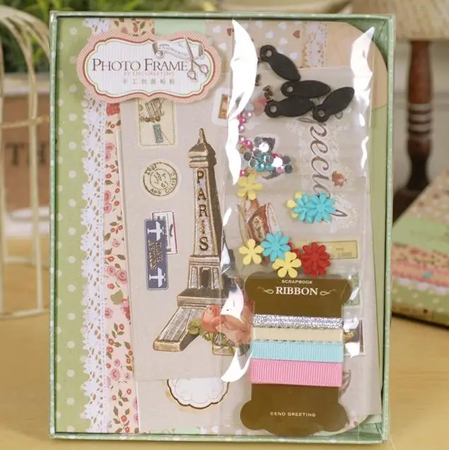 Eno Greeting Retro Complete Scrapbook Kit Gift Set,Creative