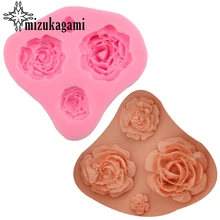 1pcs UV Resin Jewelry Liquid Silicone Mold 3D Rose Flowers Charms Pendant Mold For DIY Silicone Resin Mold For Jewelry Making