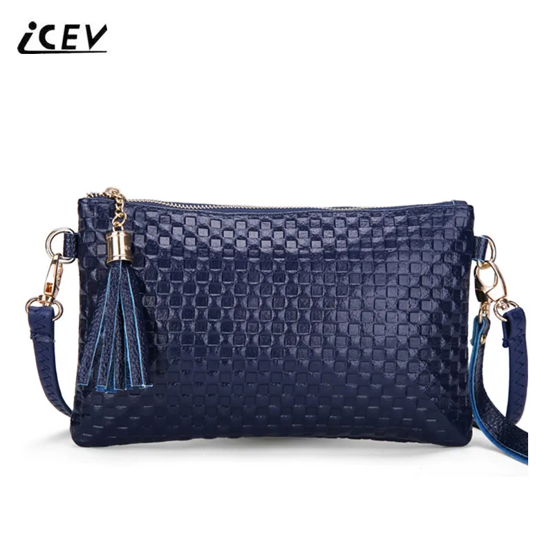 ICEV новые модные сумки из натуральной кожи с кисточками вязаный женский