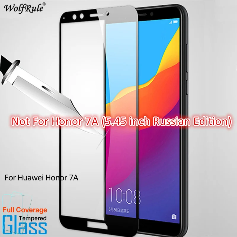 Для стекла Huawei Honor 7A Pro защита для экрана закаленное стекло 2.5D полное покрытие