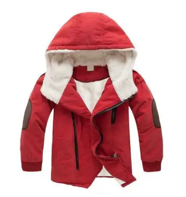 

2017 Winter Fashion Warm Jackets for Kids Boys 4-15 Years old Inclined Zipper Long Thicken Boy Cotton Padded Coat Parka ZFD009