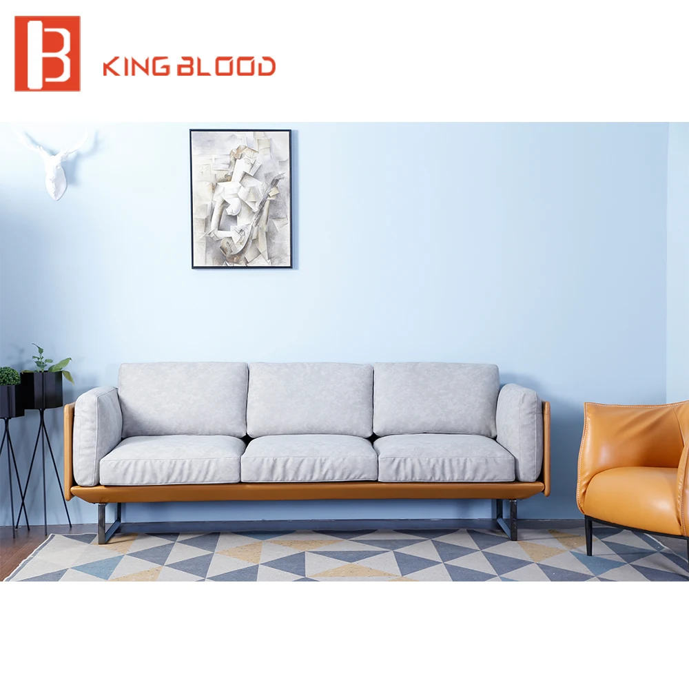Luxury Modern Hotel Lobby Italy Nappa Leather Sofa Set Furniture for Sale