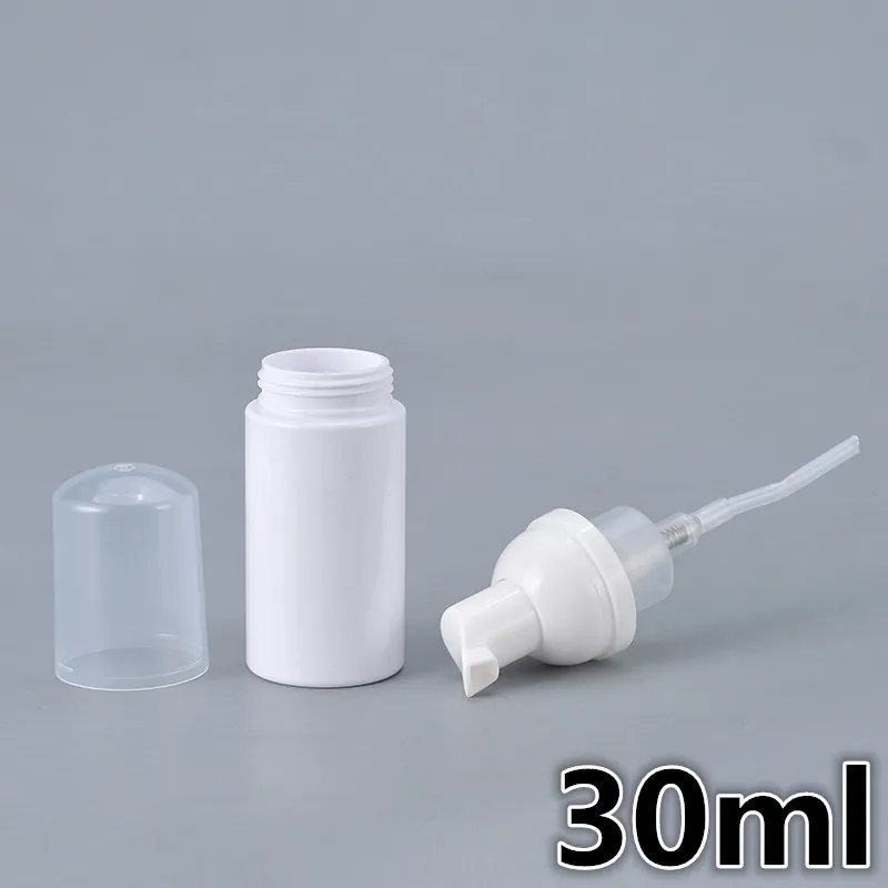 Blanco vacío Espumador de envases de botellas de 30 ml 50 ml 80 ml Limpieza limpiador Facial botella de viaje botella de embalaje para productos de maquillaje 100 piezas