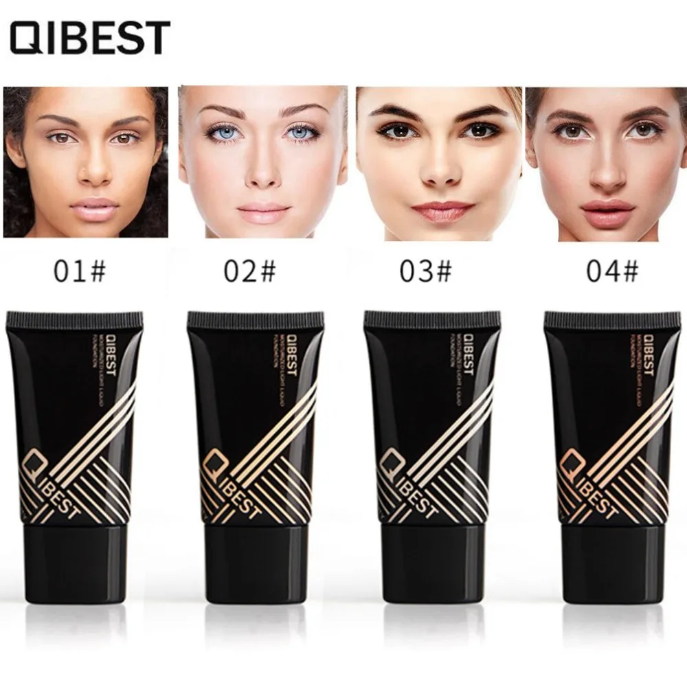 

QIBEST Brand Makeup Foundation Primer Face Cream Oil-control Perfect Coverage Waterproof Makeup Concealer Face Base Pores