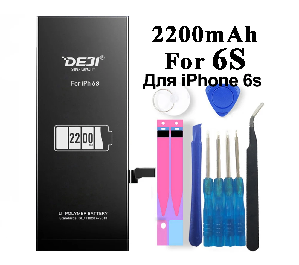 Deji Аккумулятор для Apple iPhone 5S SE 6 6s 7 4s 5 8 X SE 6Plus 6sPlus 8Plus Plus iPhone7 1430mAh-3410mAh сменный литий-полимерный батарея+бесплатный инструмент для Apple iPhone 5s SE 6 6s 7 Мобильный телефон батарея