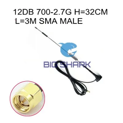 Sma разъем CDMA / GPRS/GSM/2 4G/WCDMA LTE 3G 4G 12 дБ присоска антенна с высоким коэффициентом
