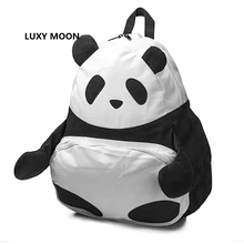 Preppy Style Cartoon Corduroy Backpacks Kawaii Panda Animal Bolso High School Bags for Teenage Girls Large Travel Rucksack Q172
