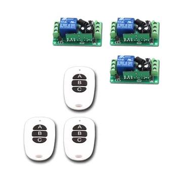 

Promotion DC9V 12V 24V 1 CH 1CH RF Wireless Remote Control Switch System 315/433mhz 3X Waterproof Transmitter and 3 X Receivers