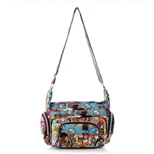 Женские сумки-мессенджеры с модным принтом, водонепроницаемые нейлоновые Женские повседневные сумки через плечо, сумка для мам, размер 25*22*12 см