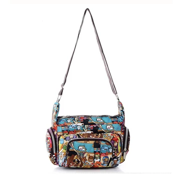 

Bags Women Messenger Fashion Print Waterproof Nylon Women's Casual Shoulder Bags Mummy Bag Size 25 * 22 * 12 Cm