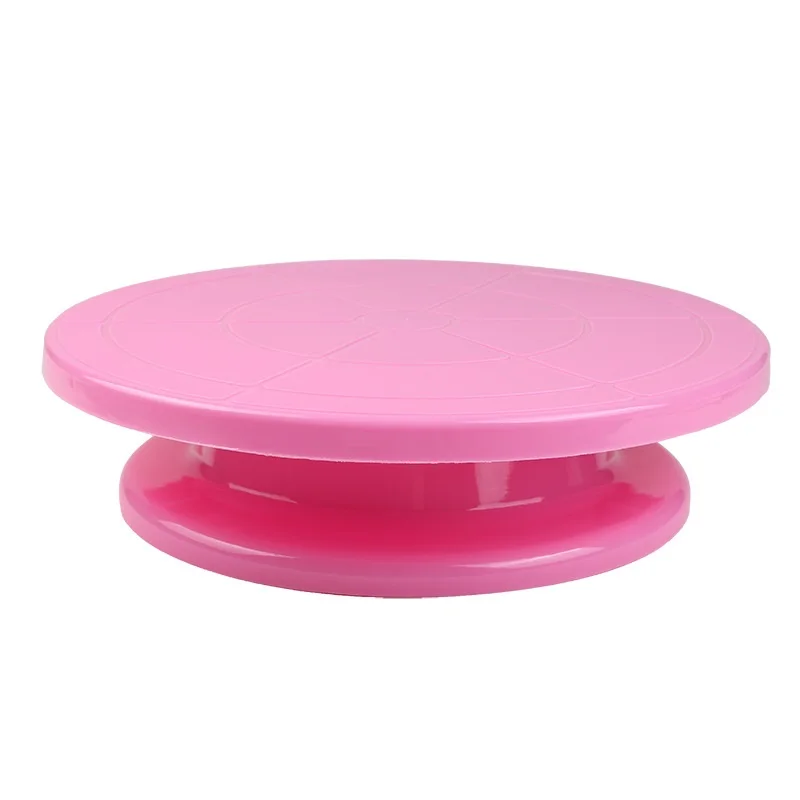 1 шт. розовый вращающихся украшения торта стоять Лидер продаж центру Sugarcraft платформы поворотной плиты Поворотные столы выпечки инструменты