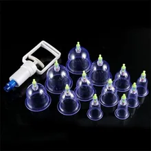 Healthy 12 Cups Medical Vacuum Cans Cupping Cup Cellulite Suction Cup Therapy Massage Anti-cellulite Massager electric breast massager chest enlarger enhancer vacuum meridian therapy body scraping cupping anti cellulite massage machine