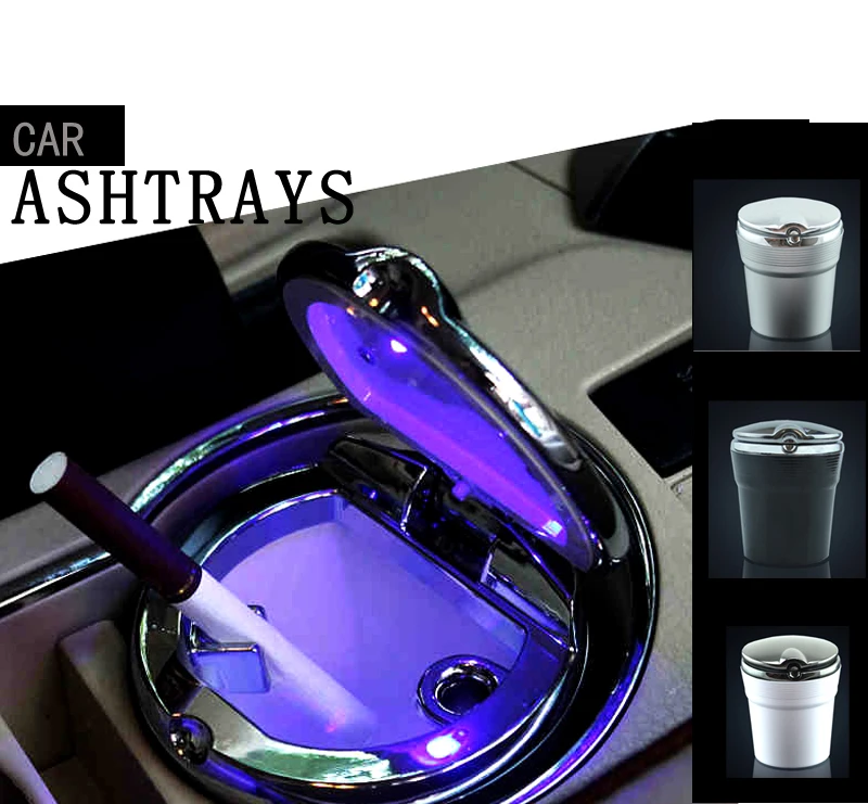 Brand Cylinder Cup Holder PBT Cigarette Ashtray Portable Auto Car