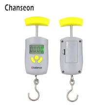 Chanseon 50 кг/110lb цифровые часы цифровые весы для багажа Вес Рыбалка ЖК-дисплей Нержавеющая сталь ручные пружинные Весы