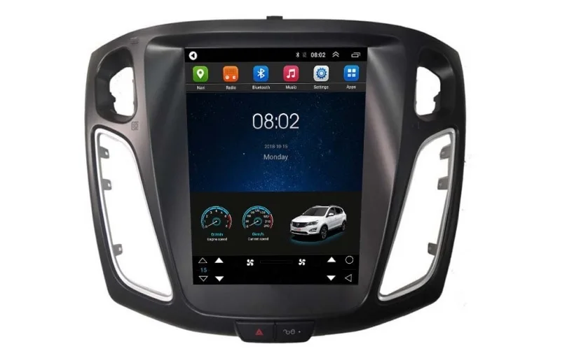 Perfect Android8.1 Tesla style Car GPS Navigation for Ford Focus 2012-2017 GPS Navigation Vertical screen 4