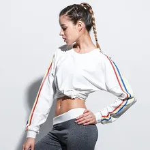 Спортивная футболка женская черно-белая спортивная одежда с длинным рукавом спортивная одежда тренировочный костюм рубашки для бега одежда для фитнеса