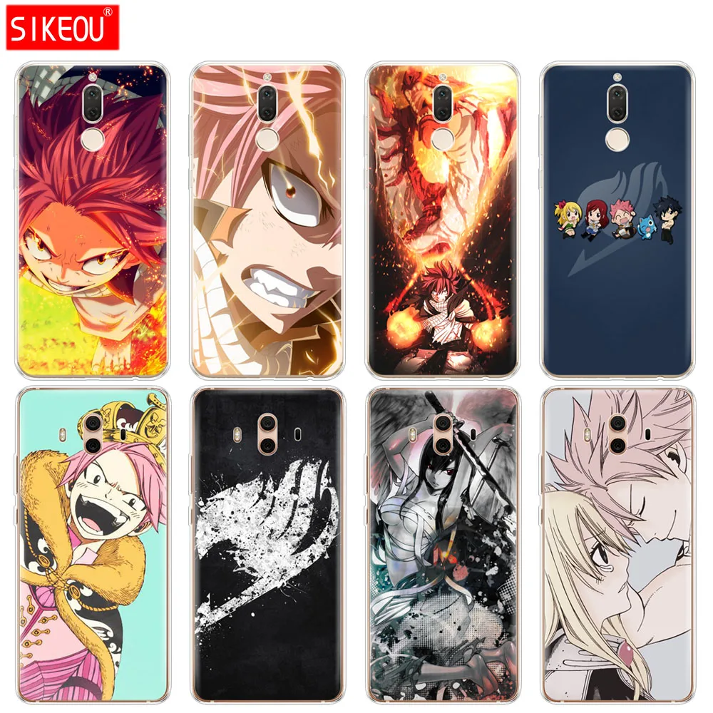 Custodia In Silicone Per Telefono Per Huawei Mate 7 8 9 10 Pro Lite Anime Fairy Tail Hot Blood