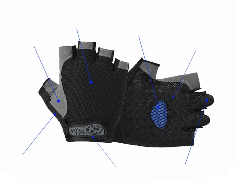 Summer menwomen fitness gloves gym weightlifting cycling yoga bodybuilding training thin breathable non-slip half finger gloves (19)