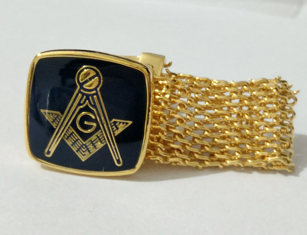 

Men's Cuff Links Freemasons symbol Cufflinks with Chain 15mm