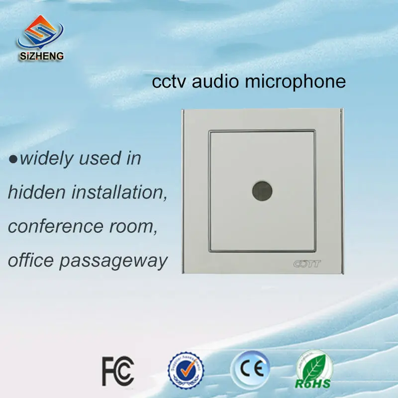 

Free Shipping CCTV mic audio monitoring microphones listening devices security low noise high sensitivity -38dB