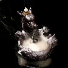 11*11*10 см керамическая горелка для благовоний с драконом для дыма, как вода, потоковая вниз Искусство ремесло благовония конусная печь домашний декор