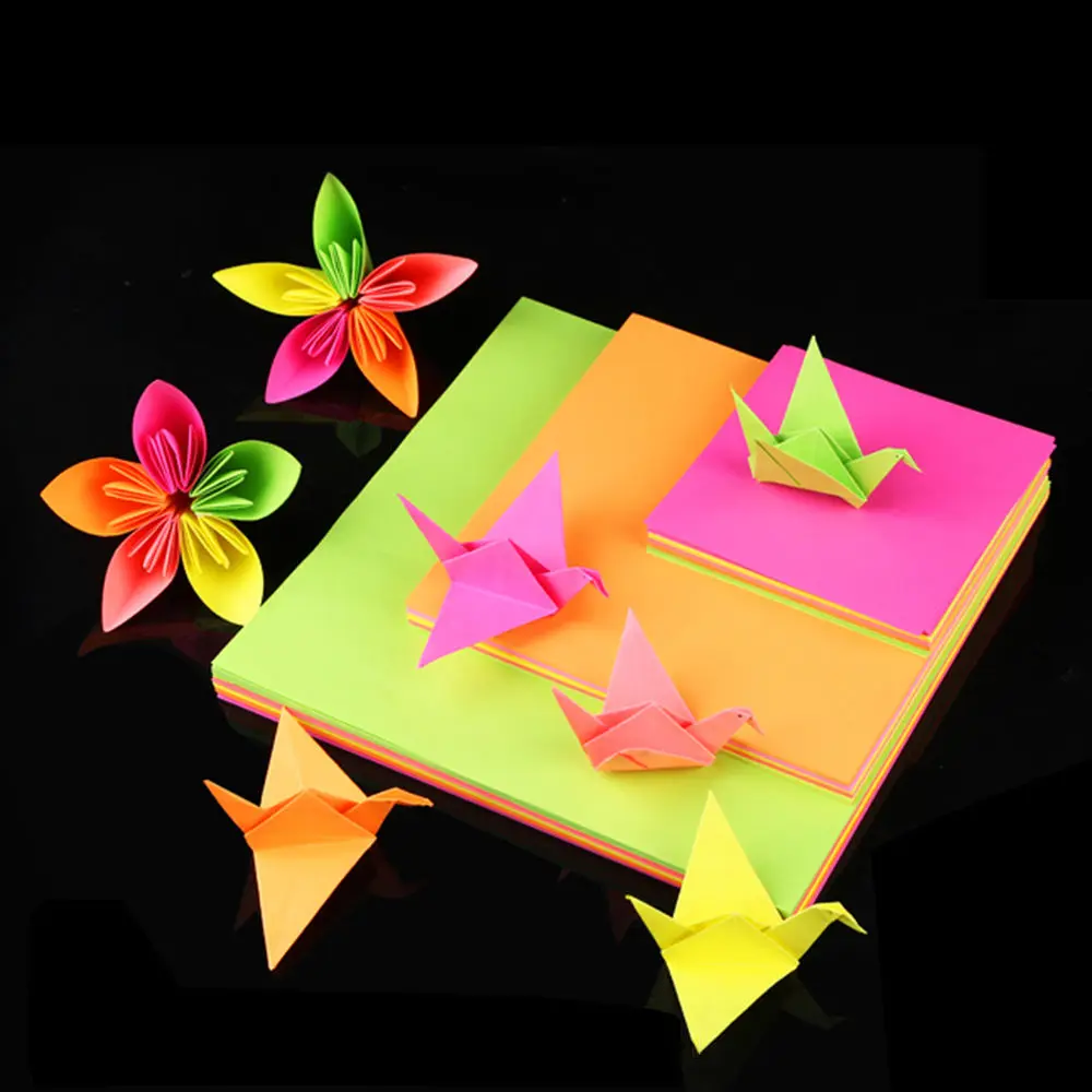 DIY 10x10 см 2-сторон Красочный оригами Бумага для украшения Дети вечерние Твердые diy украшения papercrafts