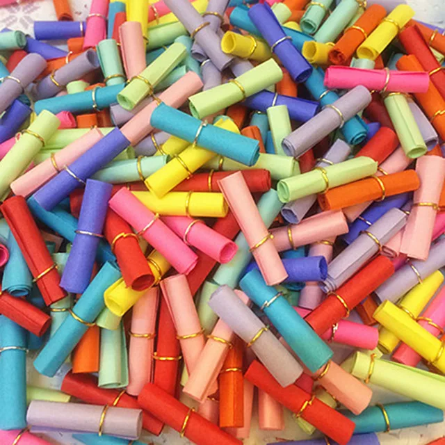 100pc random creative gift rolls pills love pills lucky wishing letterhead stationery paper