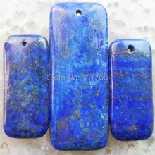 Минимальный заказ-$10) 3 шт Голубой лазурит продолговатый кулон из бисера 50x20x6 34x15x6 мм SAM1773