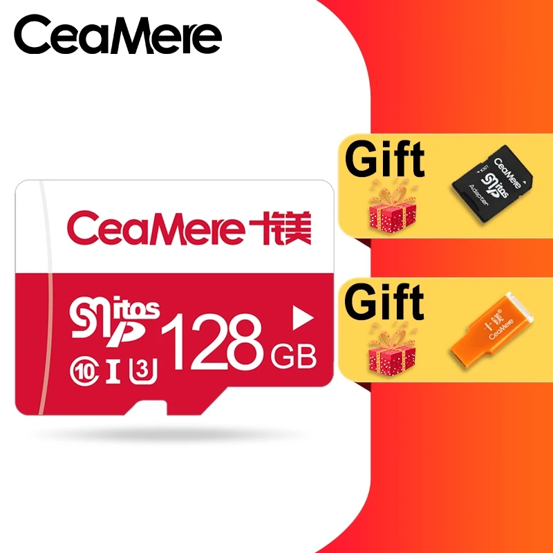 CeaMere карта памяти 256 ГБ 128 Гб 64 Гб U3 UHS-3 32 ГБ Micro sd карта класс 10 UHS-1 флэш-карта памяти Microsd TF/sd карта s для планшета - Емкость: 128 ГБ