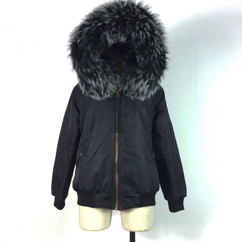 Best Offers Winter & Spring Style Black Faux Fur Winter Bombers Windproof Bomber Jacket outwear