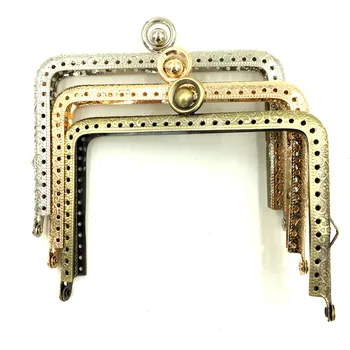 

10Pcs Fashion Metal Rectangle Purse Frame Kiss Clasps Lock Handbag Handle Making 117x95mm, 3 Colors Available