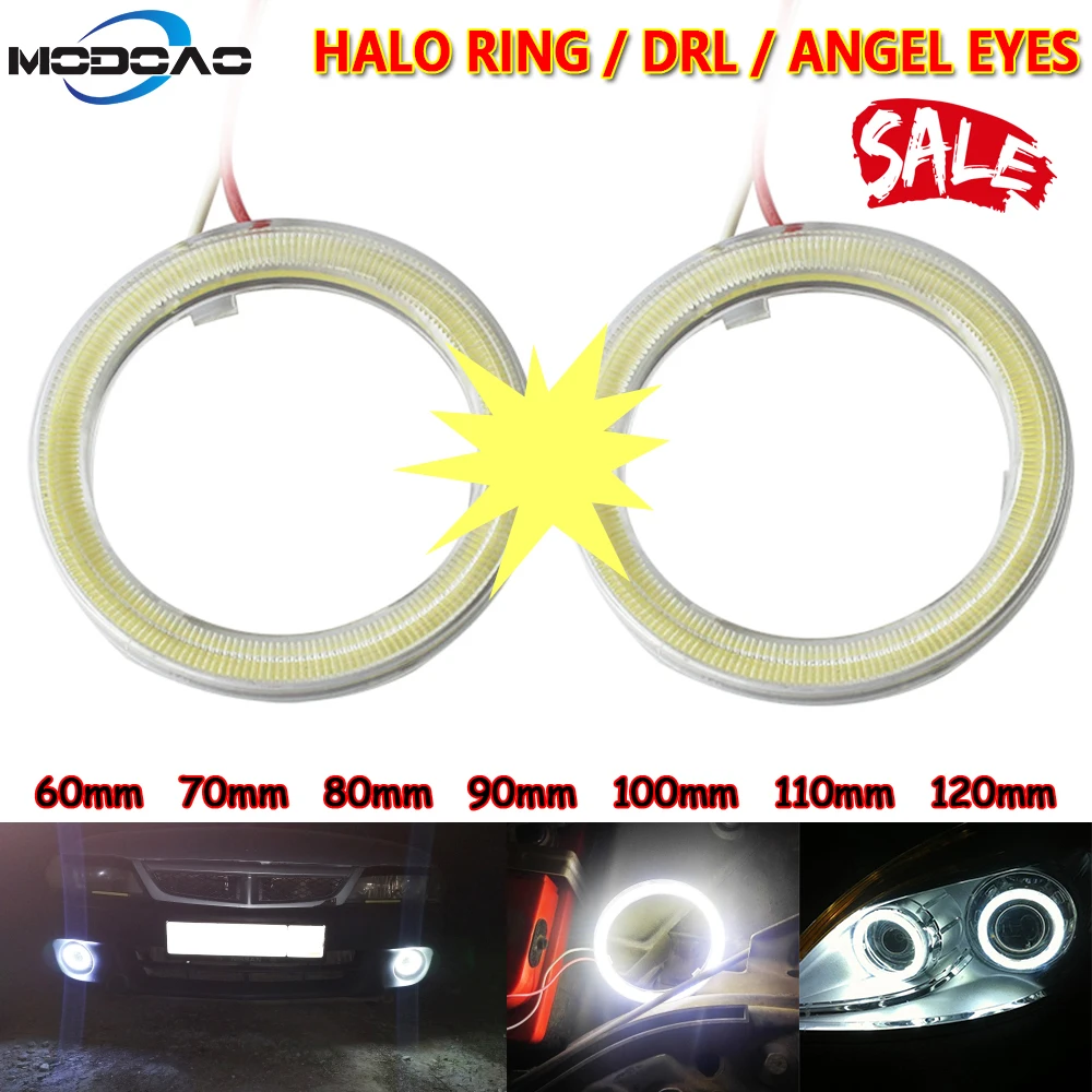 

1pcs Car Angel Eyes Led Car Halo Ring Lights Led Angel Eyes Headlight Headlight Lamp DRL 12V Car LED Fog light Angel Eyes Light
